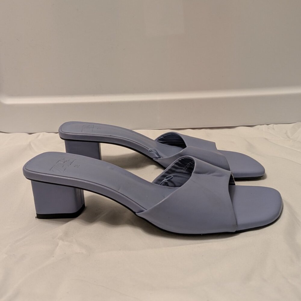 Zara Blue Sandal Heels 6.5